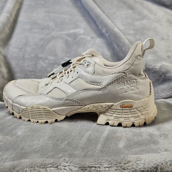 Brandblack Womens 8.5 Leather Trail Shoes Vibram Sole White - Picture 4 of 10